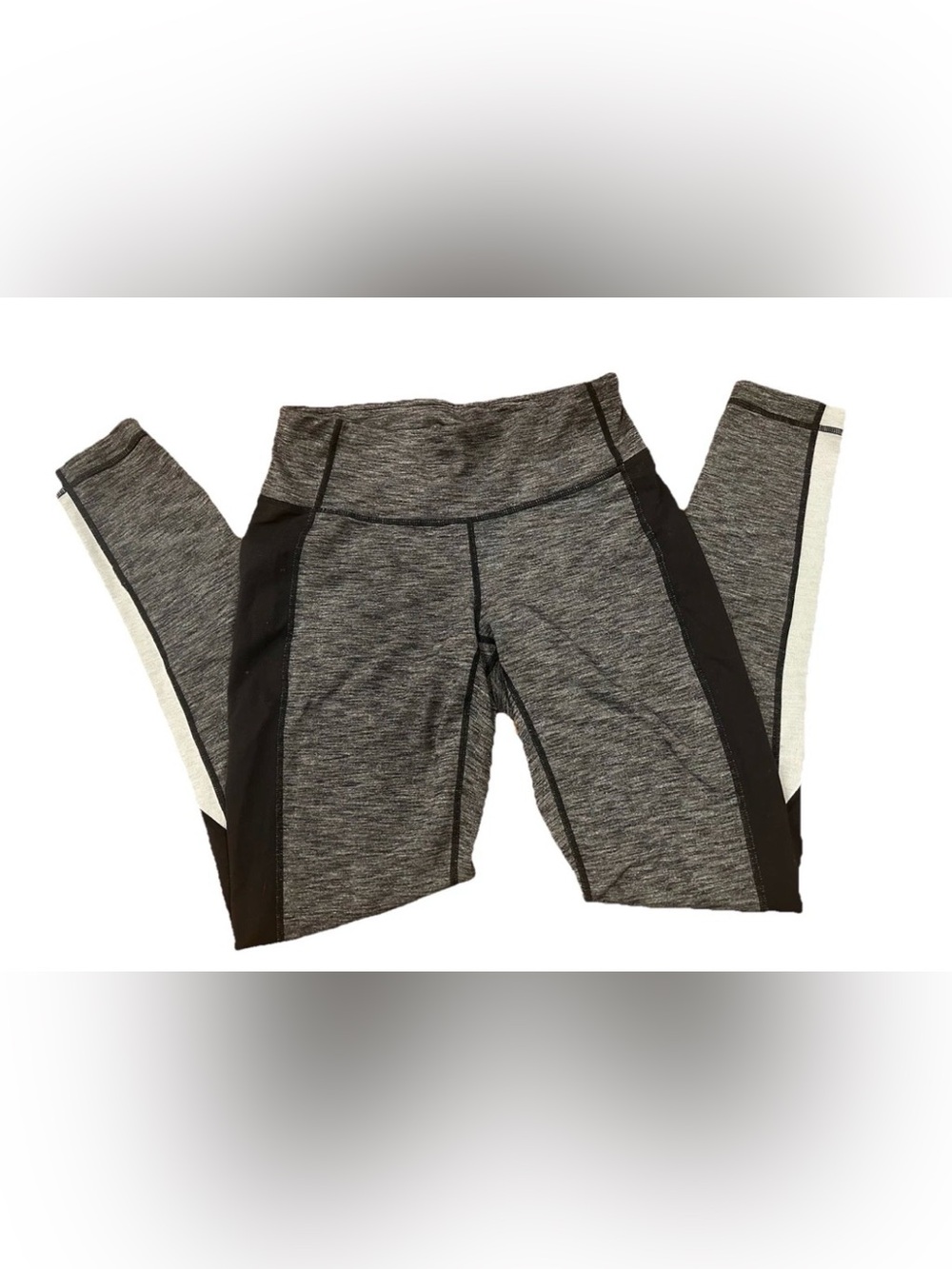 Athleta Women's Leggings Size S Gray Black Athletic Yoga Pants Colorblock‎